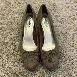 Coach and Four Suede Heels